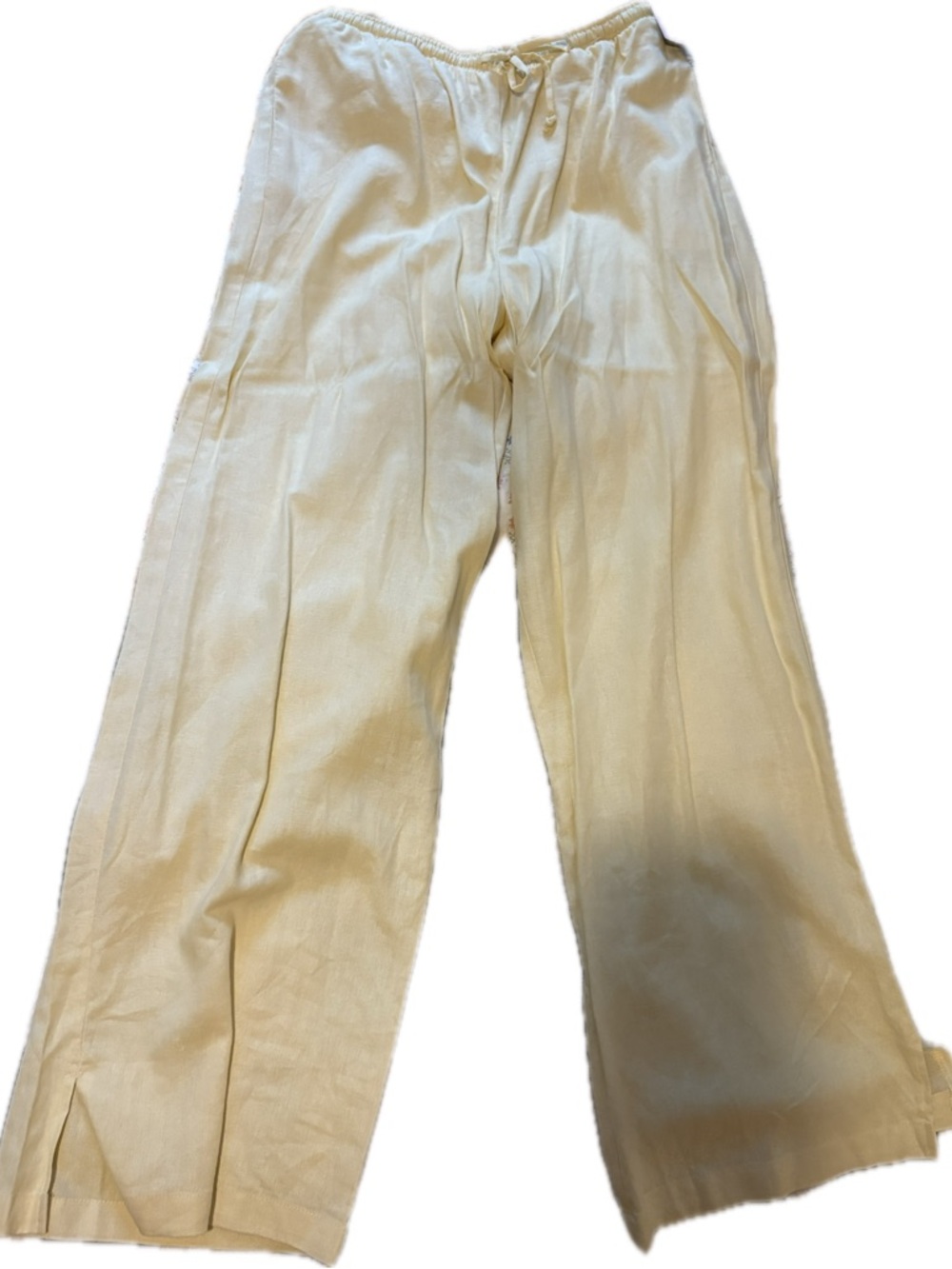 yellow linen pants NWT size small